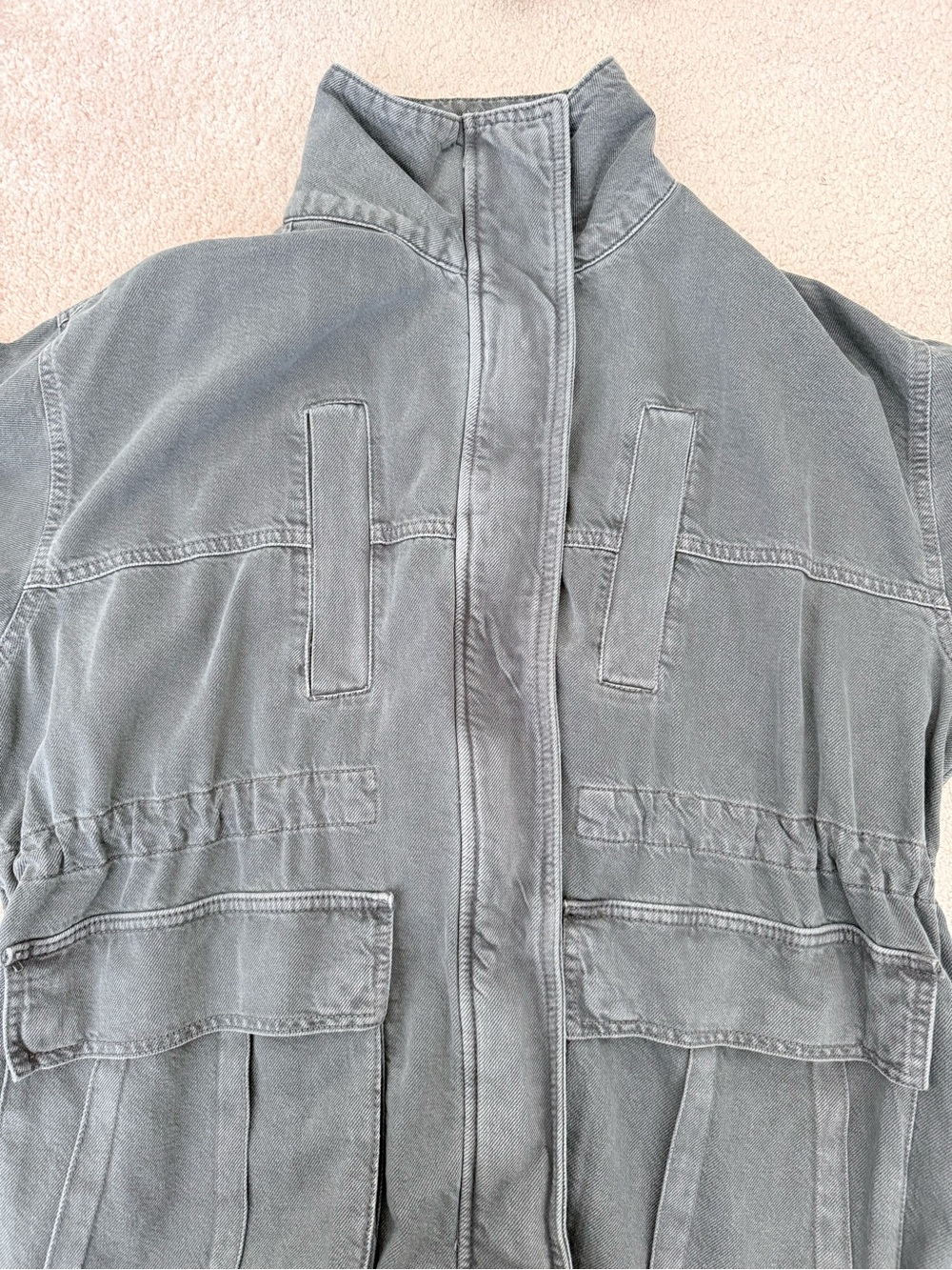 Zara Denim Utility Jacket in Washed Charcoal - Picture 13 of 16